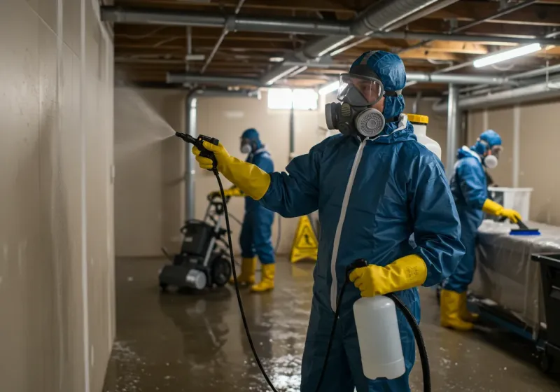 Basement Sanitization and Antimicrobial Treatment process in Le Mars, IA